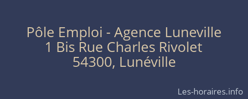 Pôle Emploi - Agence Luneville