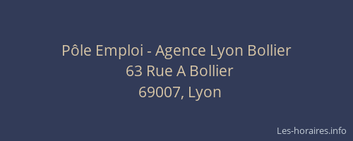 Pôle Emploi - Agence Lyon Bollier