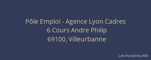 Pôle Emploi - Agence Lyon Cadres