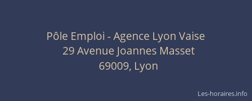 Pôle Emploi - Agence Lyon Vaise