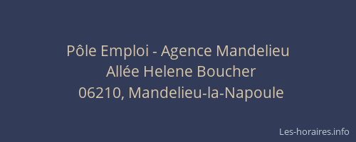 Pôle Emploi - Agence Mandelieu