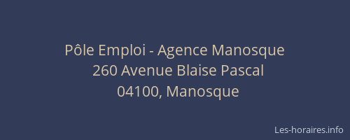 Pôle Emploi - Agence Manosque