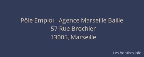 Pôle Emploi - Agence Marseille Baille