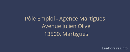 Pôle Emploi - Agence Martigues