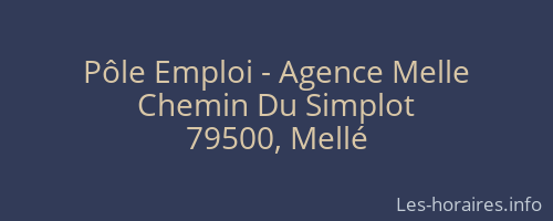 Pôle Emploi - Agence Melle
