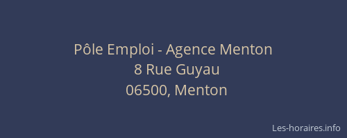 Pôle Emploi - Agence Menton