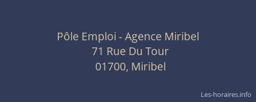 Pôle Emploi - Agence Miribel
