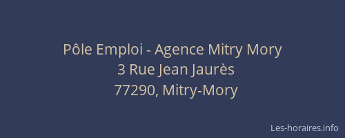 Pôle Emploi - Agence Mitry Mory