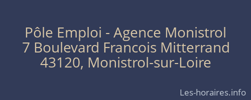 Pôle Emploi - Agence Monistrol