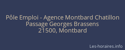 Pôle Emploi - Agence Montbard Chatillon
