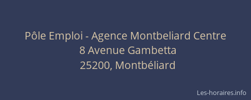 Pôle Emploi - Agence Montbeliard Centre
