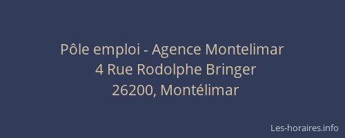 Pôle emploi - Agence Montelimar