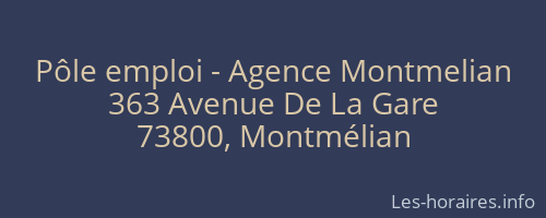 Pôle emploi - Agence Montmelian