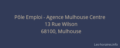 Pôle Emploi - Agence Mulhouse Centre