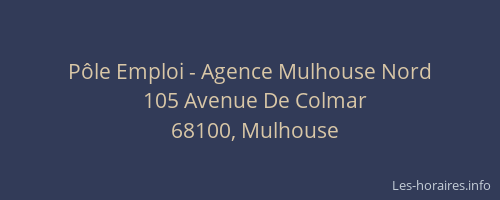 Pôle Emploi - Agence Mulhouse Nord