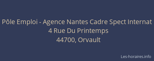 Pôle Emploi - Agence Nantes Cadre Spect Internat