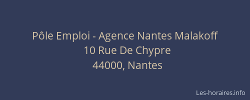 Pôle Emploi - Agence Nantes Malakoff