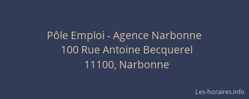 Pôle Emploi - Agence Narbonne