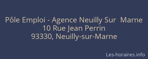 Pôle Emploi - Agence Neuilly Sur  Marne