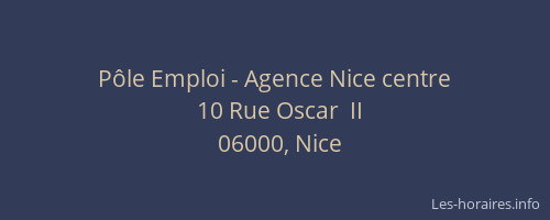 Pôle Emploi - Agence Nice centre