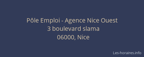 Pôle Emploi - Agence Nice Ouest