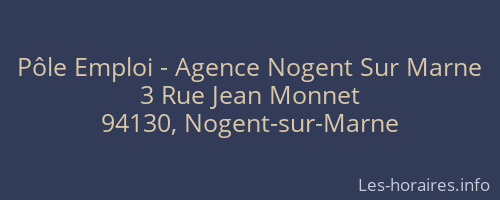 Pôle Emploi - Agence Nogent Sur Marne