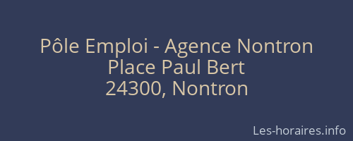 Pôle Emploi - Agence Nontron