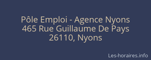 Pôle Emploi - Agence Nyons