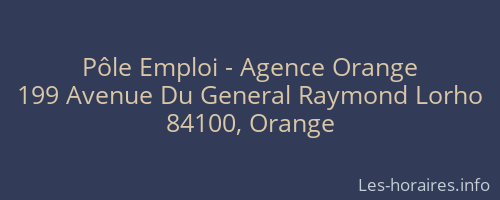 Pôle Emploi - Agence Orange