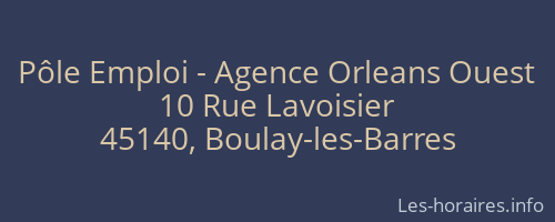 Pôle Emploi - Agence Orleans Ouest