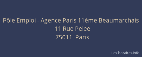 Pôle Emploi - Agence Paris 11ème Beaumarchais