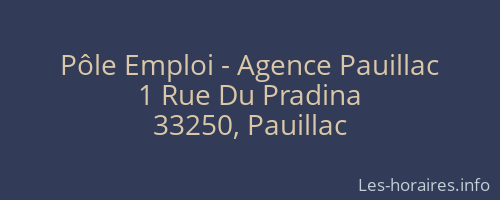 Pôle Emploi - Agence Pauillac