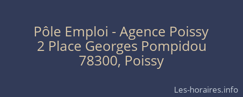 Pôle Emploi - Agence Poissy