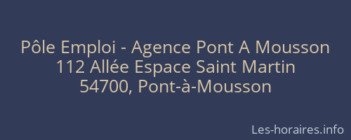 Pôle Emploi - Agence Pont A Mousson
