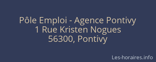 Pôle Emploi - Agence Pontivy