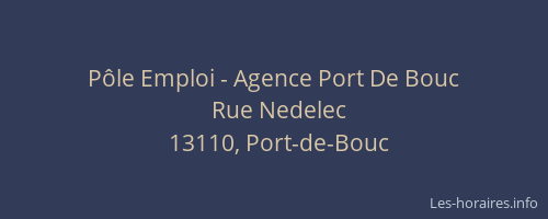 Pôle Emploi - Agence Port De Bouc