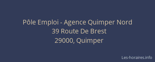Pôle Emploi - Agence Quimper Nord