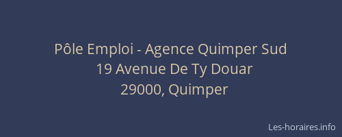 Pôle Emploi - Agence Quimper Sud