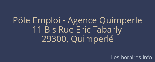 Pôle Emploi - Agence Quimperle