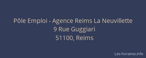 Pôle Emploi - Agence Reims La Neuvillette