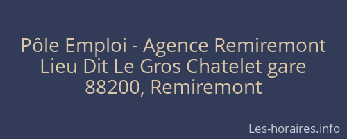 Pôle Emploi - Agence Remiremont