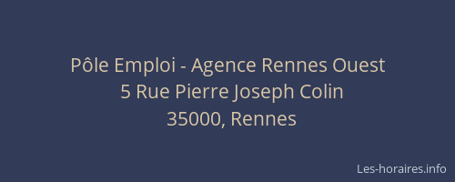 Pôle Emploi - Agence Rennes Ouest