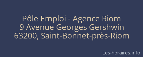 Pôle Emploi - Agence Riom
