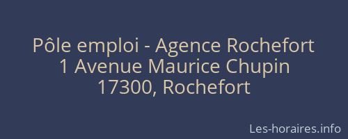 Pôle emploi - Agence Rochefort