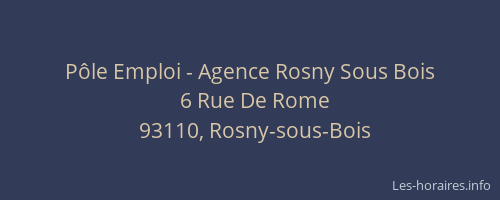 Pôle Emploi - Agence Rosny Sous Bois