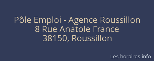 Pôle Emploi - Agence Roussillon