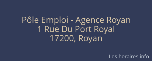 Pôle Emploi - Agence Royan