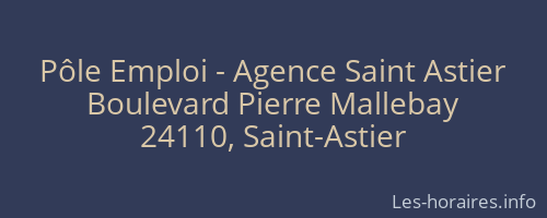Pôle Emploi - Agence Saint Astier