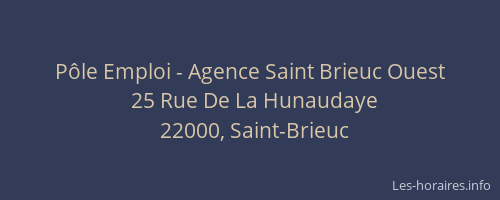 Pôle Emploi - Agence Saint Brieuc Ouest