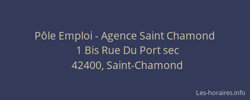 Pôle Emploi - Agence Saint Chamond